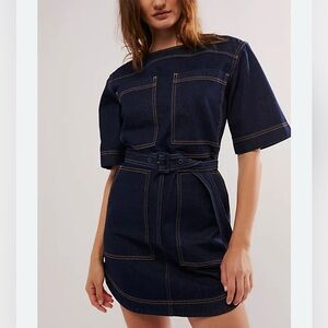 Shona Joy Rita Patch Pocket Mini Dress NWT for Free People